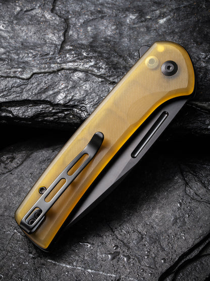 Civivi Conspirator 3.48" Nitro-V Black Bead Blasted Ultem Button Lock Folding Knife C21006-6