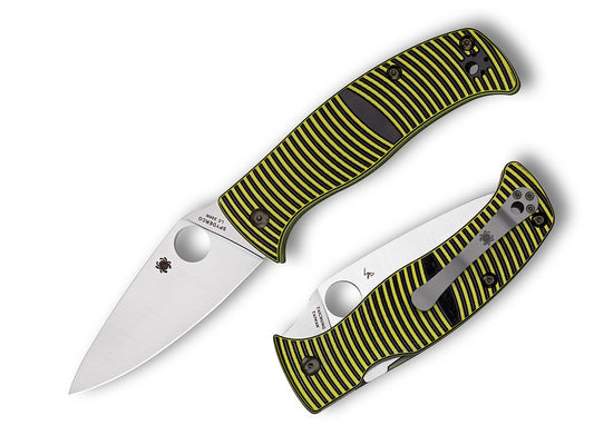 Spyderco Caribbean 3.7" Rustproof LC200N Leaf G10 Folding Knife C217GP