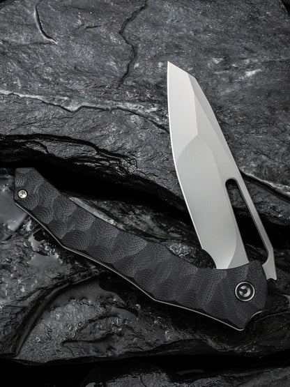 Civivi Spiny Dogfish 3.47" Sandvik 14C28N Black G10 Folding Knife by Gavko C22006-1
