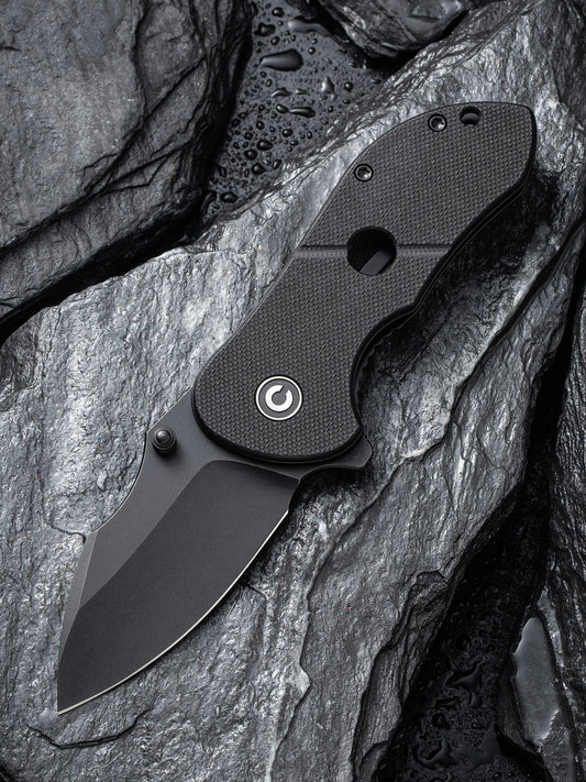 Civivi Gordo 2.51" D2 Black G10 Folding Knife by Peter Carey C22018C-1