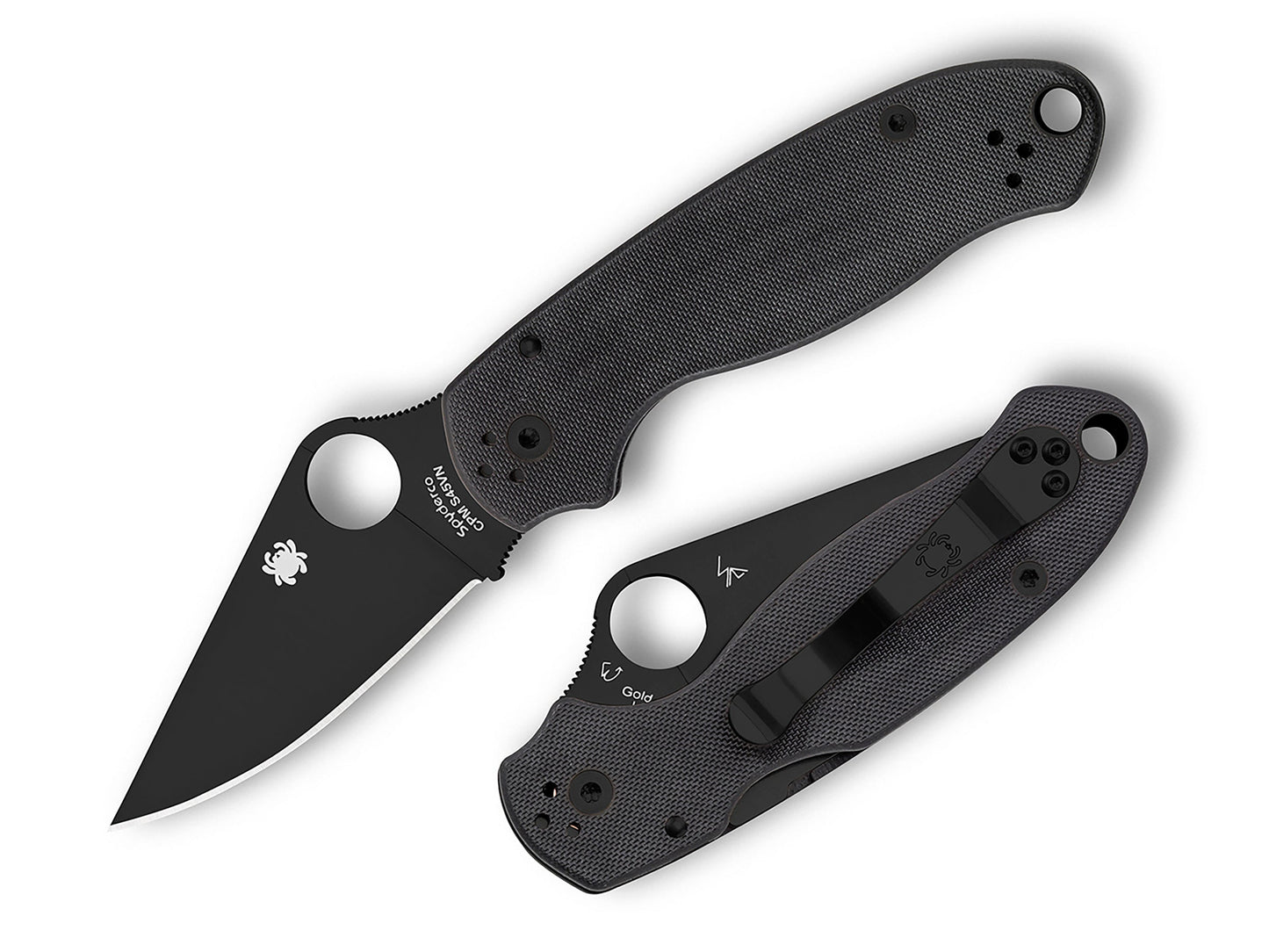 Spyderco Para 3 2.93" CPM S45VN Black DLC G-10 Folding Knife C223GPBK