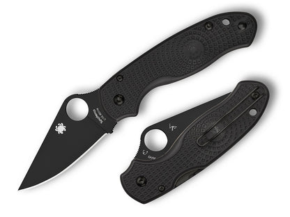 Spyderco Para 3 Lightweight Black DLC 2.93" CTS BD1N FRN Folding Knife C223PBBK