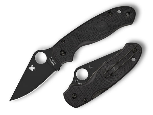 Spyderco Para 3 Lightweight Black DLC 2.93" CTS BD1N FRN Folding Knife C223PBBK