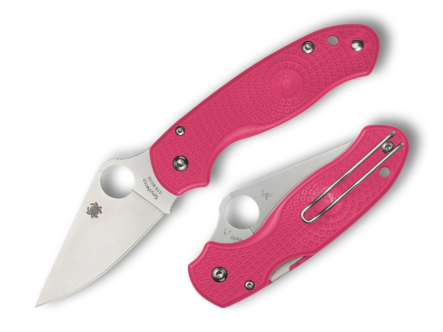 Spyderco Para 3 Lightweight Pink 2.93" CTS BD1N FRN Folding Knife C223PPN