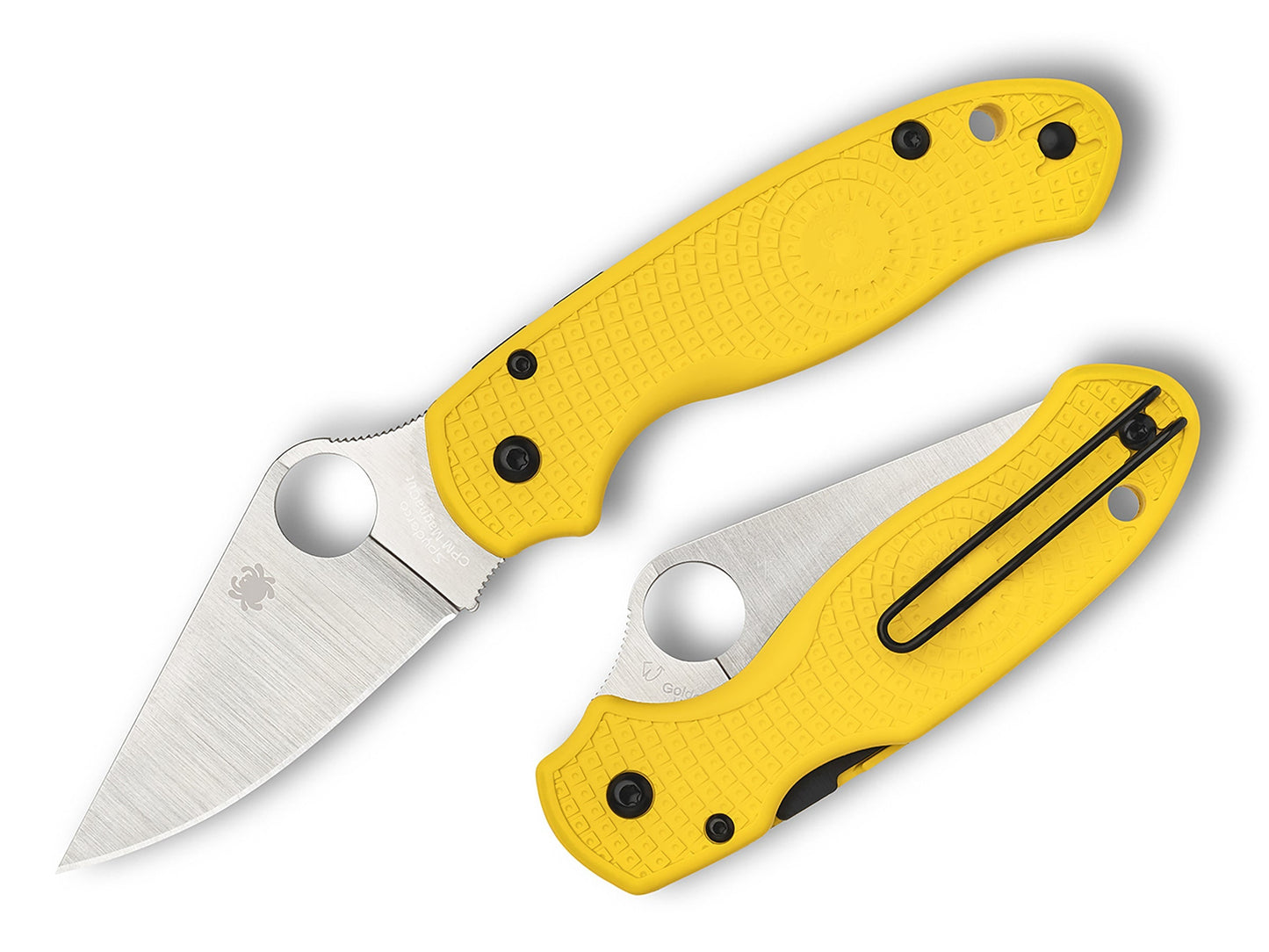 Spyderco Para 3 Salt Lightweight 2.93" CPM Magnacut Yellow FRN Folding Knife C223PYL
