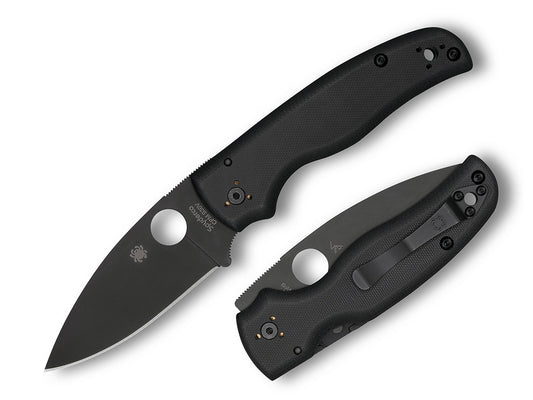 Spyderco Shaman Black DLC 3.58" CPM S30V G10 Folding Knife C229GPBK