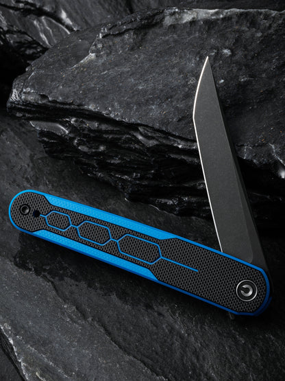 Civivi KwaiQ 2.97" Nitro-V Black Blue/Black G10 Folding Knife by Rafal Brzeski C23015-3