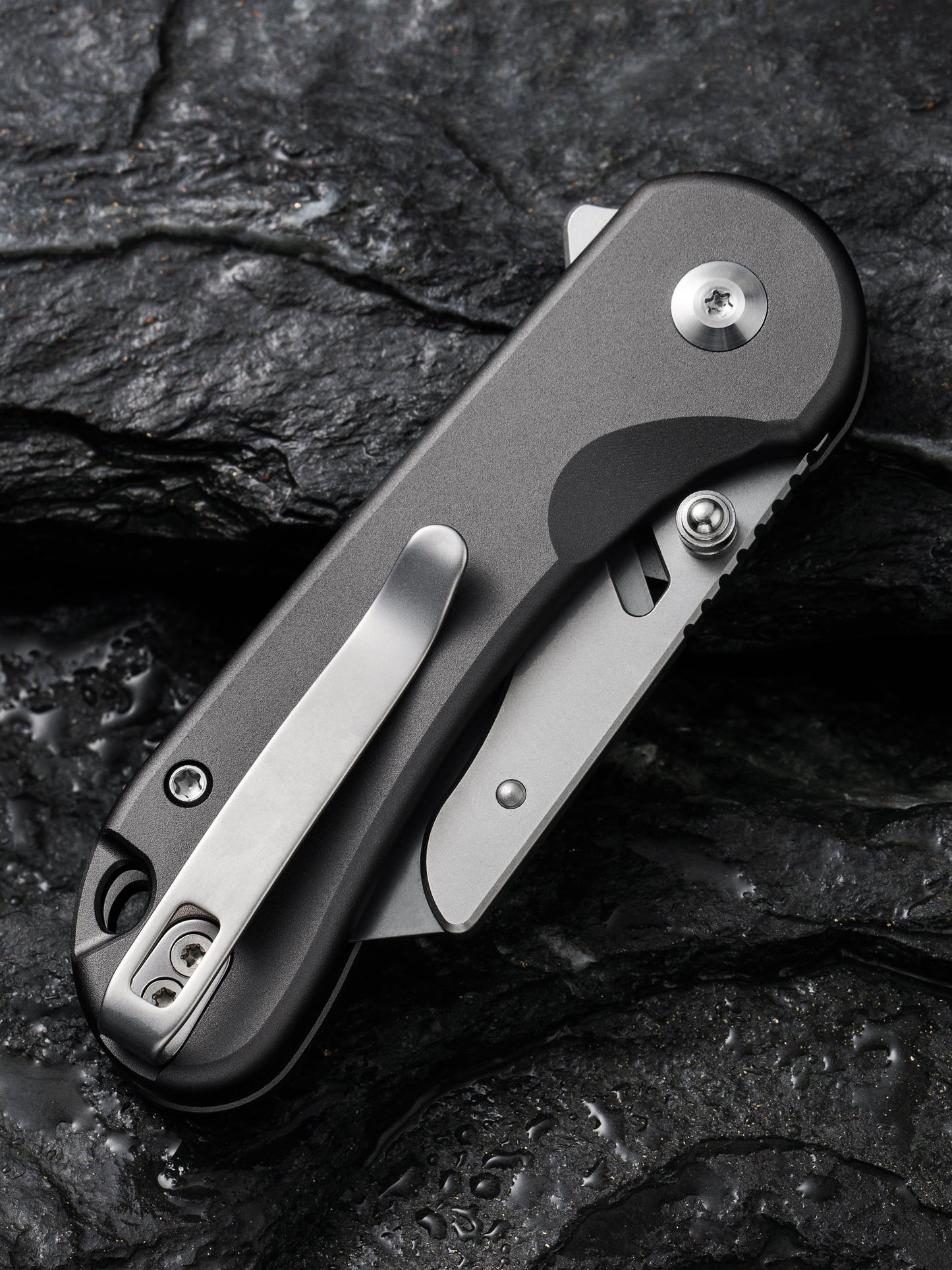 Civivi Elementum Utility Button Lock 2.26" Replaceable Blade Gray Folding Knife with 3 Extra Blades C23039B-4