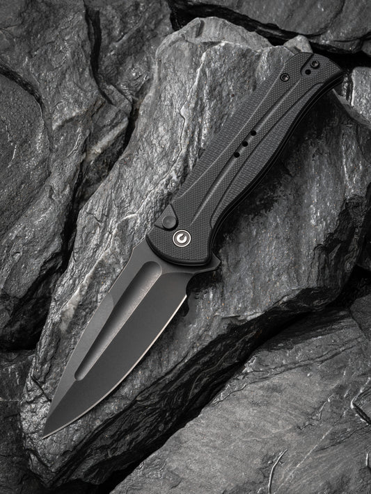 Civivi Incindie 3.48" Sandvik 14C28N Black G10 Button Lock Folding Knife C23053-1