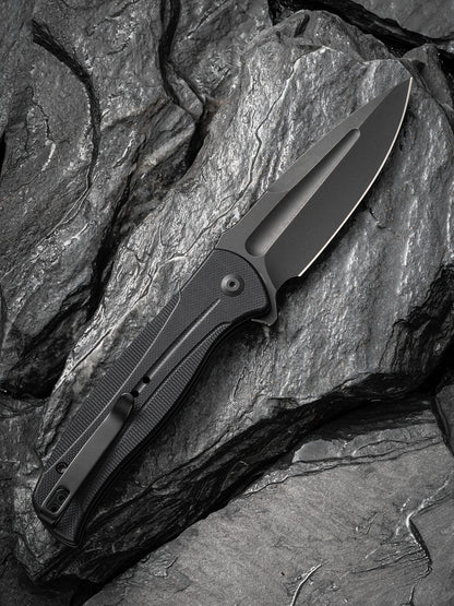 Civivi Incindie 3.48" Sandvik 14C28N Black G10 Button Lock Folding Knife C23053-1