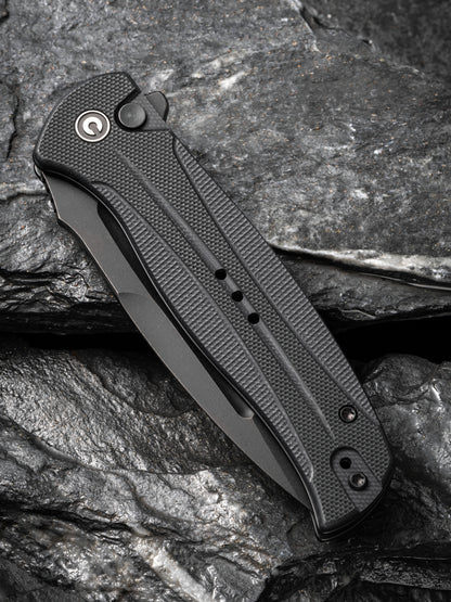 Civivi Incindie 3.48" Sandvik 14C28N Black G10 Button Lock Folding Knife C23053-1