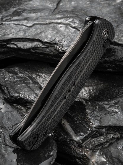 Civivi Incindie 3.48" Sandvik 14C28N Black G10 Button Lock Folding Knife C23053-1