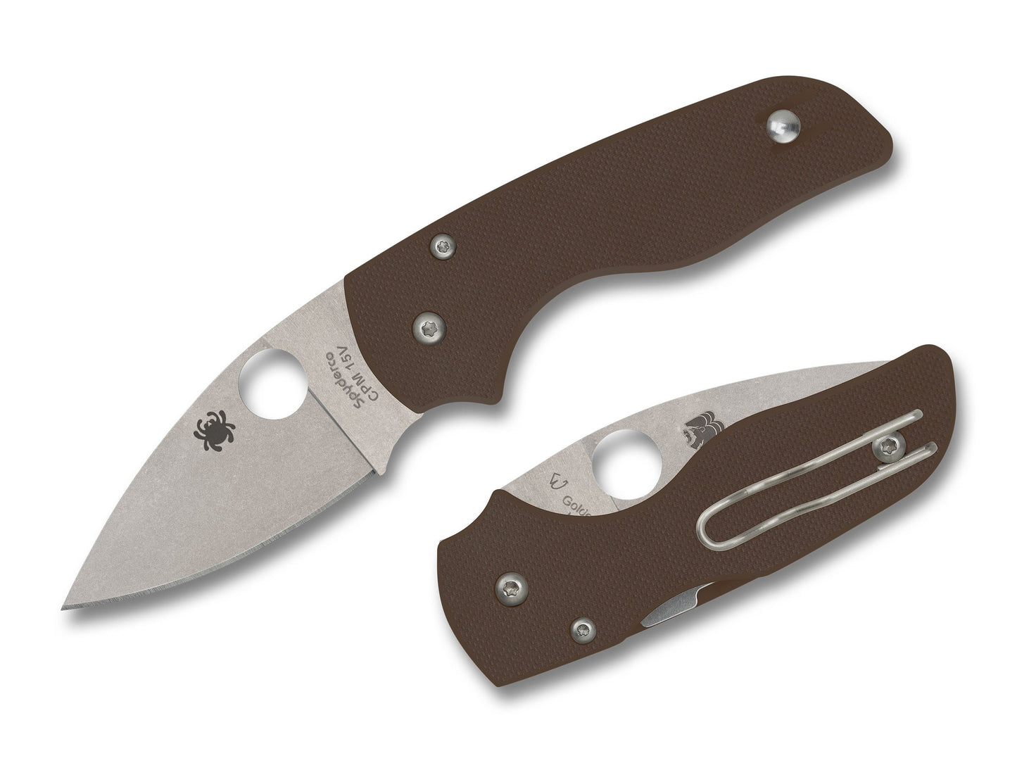 Spyderco Lil' Native Sprint Run 2.42" CPM 15V Brown G10 Folding Knife C230GPBN15V