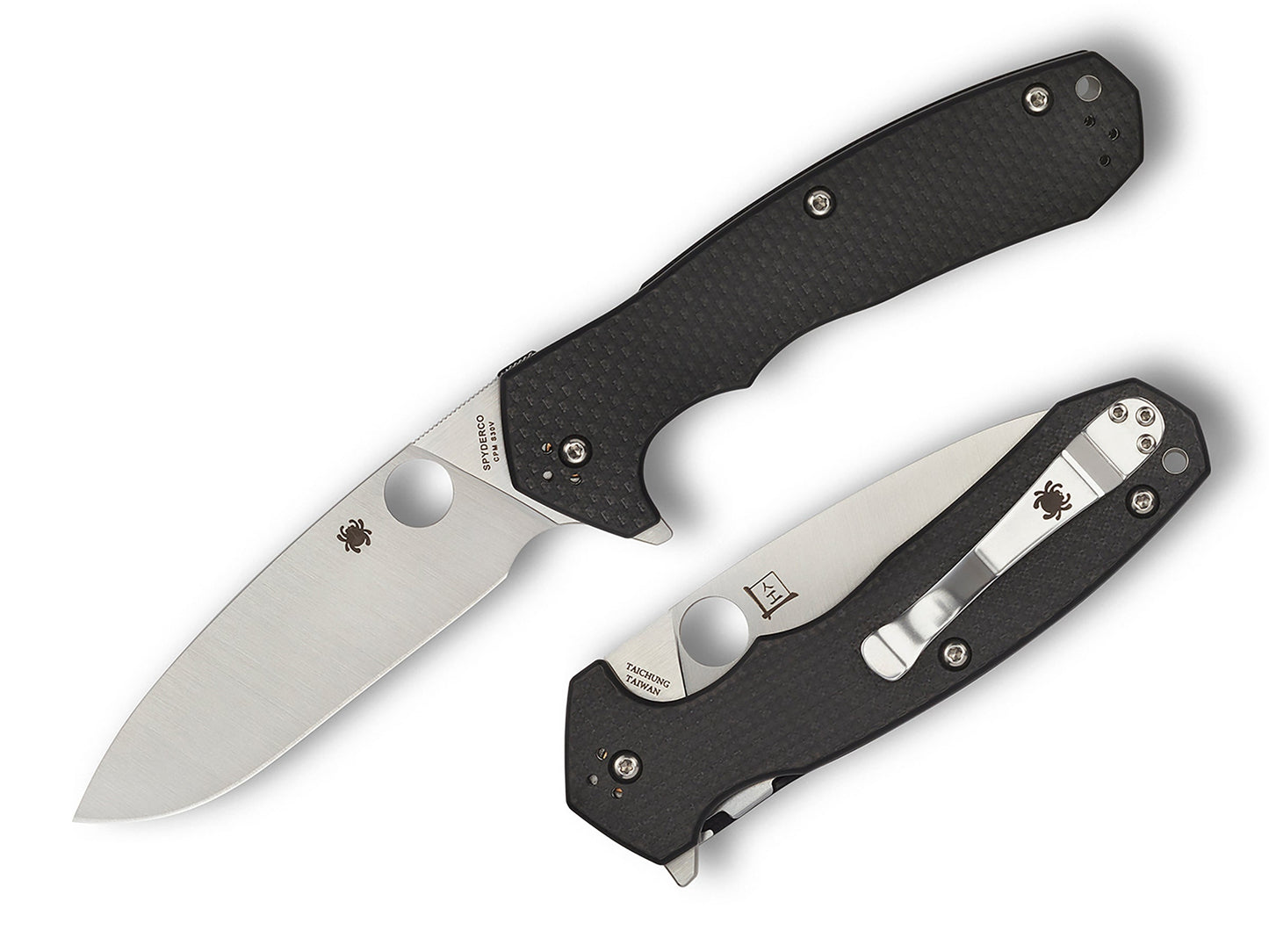 Spyderco Amalgam 3.8" CPM S30V Carbon Fiber/G10 Flipper Folding Knife C234CFP