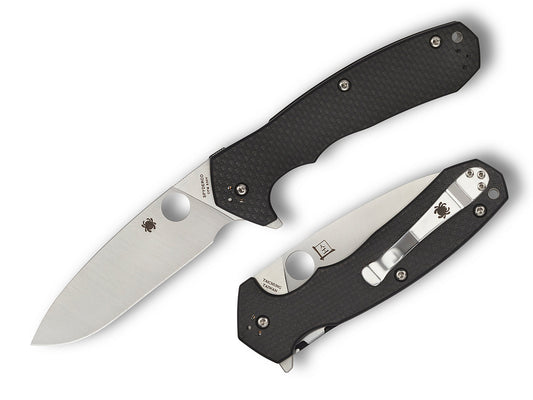 Spyderco Amalgam 3.8" CPM S30V Carbon Fiber/G10 Flipper Folding Knife C234CFP