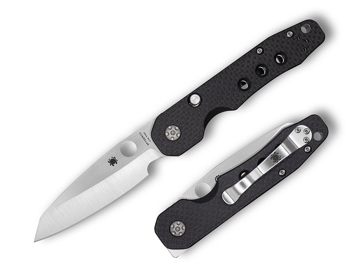 Spyderco Smock 3.39" CPM S30V Carbon Fiber/G10 Front Flipper Folding Knife C240CFP