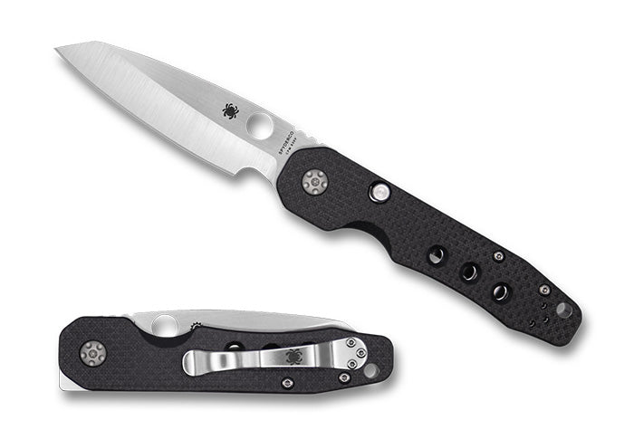 Spyderco Smock 3.39" CPM S30V Carbon Fiber/G10 Front Flipper Folding Knife C240CFP