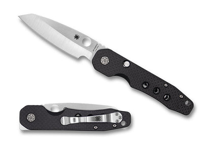 Spyderco Smock 3.39" CPM S30V Carbon Fiber/G10 Front Flipper Folding Knife C240CFP