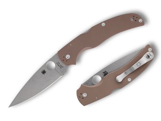 Spyderco Native Chief Sprint Run 4.08" CPM 15V Brown G10 Folding Knife C244GPBN15V