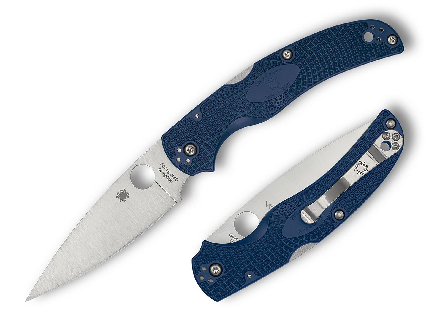 Spyderco Native Chief Lightweight 4.02" CPM S110V Blue FRN Folding Knife C244PDBL