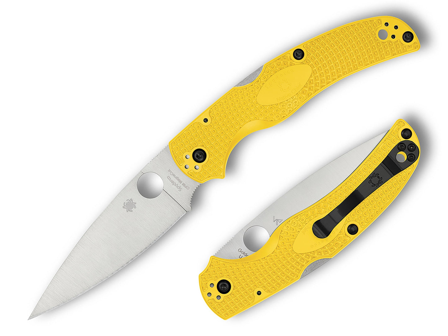 Spyderco Native Chief Salt Lightweight 4.02" CPM Magnacut Yellow FRN Folding Knife C244PYL