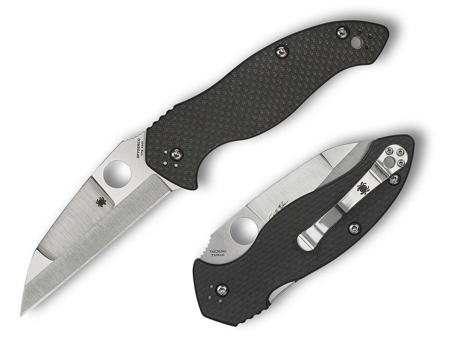 Spyderco Canis 3.43" CPM S30V Carbon Fiber G-10 Folding Knife C248CFP