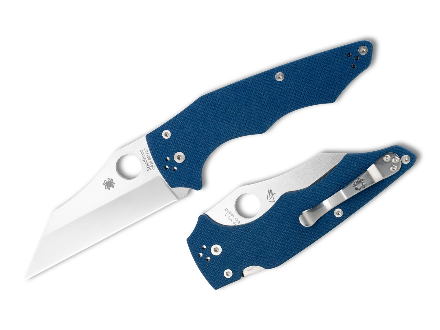 Spyderco Yojumbo 3.98" CPM SPY27 Cobalt Blue G10 Folding Knife C253GPCBL