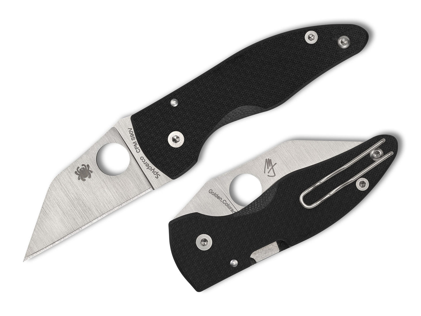 Spyderco MicroJimbo Sprint Run 2.45" CPM S90V Carbon Fiber Folding Knife C264CFP