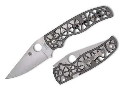 Spyderco Edgerati 3.57" CPM S30V Satin Gray Aluminium Folding Knife C266ALP