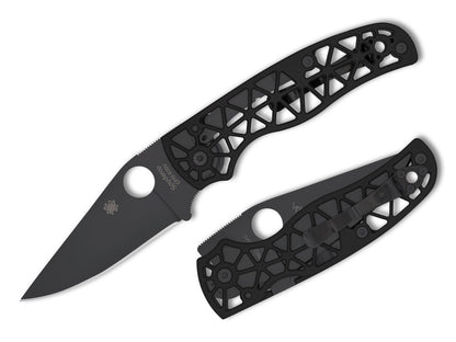 Spyderco Edgerati 3.57" CPM S30V Black DLC Aluminium Folding Knife C266BKALBKP