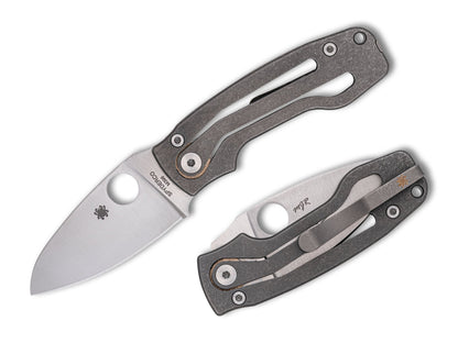 Spyderco PITS 2 2.74" M398 SLIPIT Titanium Folding Knife by Mike Read C269TIP