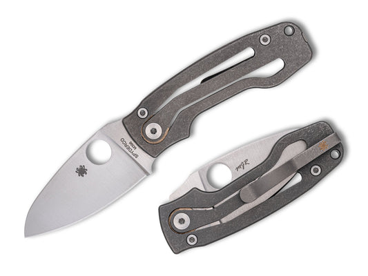 Spyderco PITS 2 2.74" M398 SLIPIT Titanium Folding Knife by Mike Read C269TIP