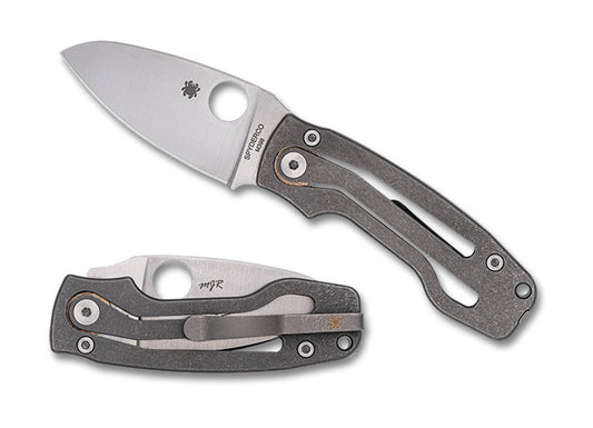 Spyderco PITS 2 2.74" M398 SLIPIT Titanium Folding Knife by Mike Read C269TIP