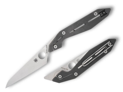 Spyderco Nand 3.19" M398 Ball Joint SLIPIT Titanium Folding Knife by Paul Alexander C270TIP