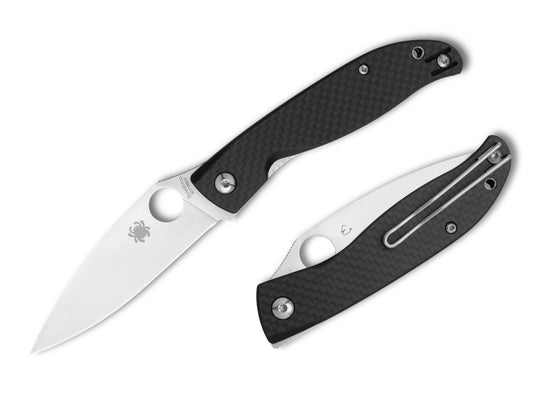 Spyderco Mantra 4 3.34" 8Cr13MoV Carbon Fiber Front-Flipper Folding Knife C274CFP
