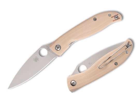 Spyderco Mantra 4 3.34" 8Cr13MoV White G-10 Front-Flipper Folding Knife C274GWP