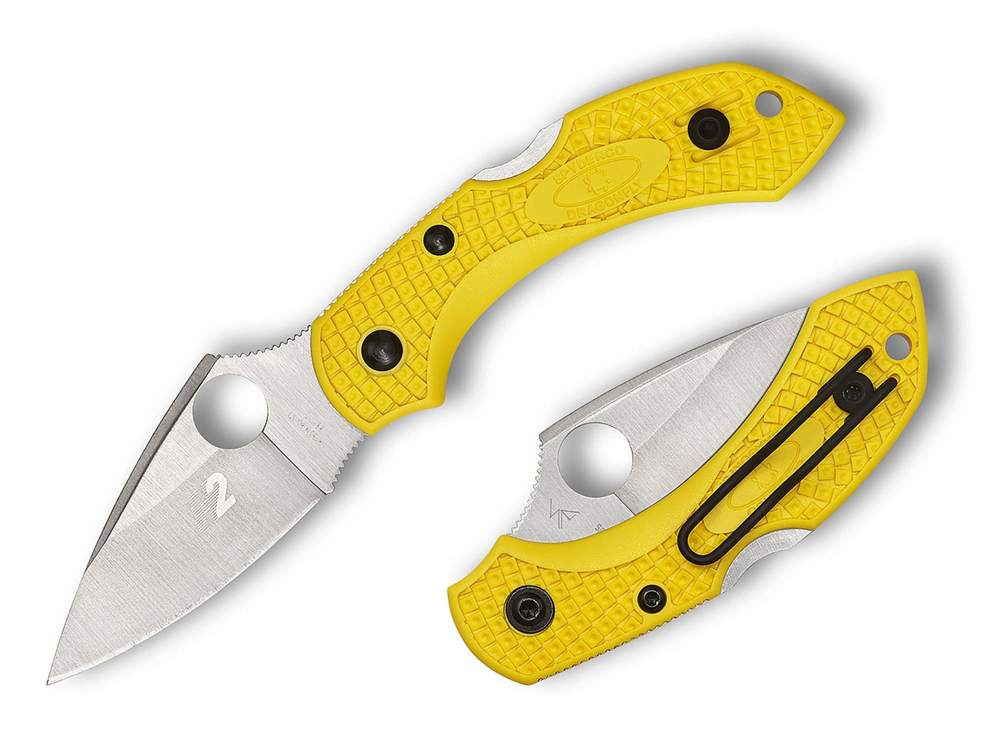 Spyderco Dragonfly 2 Salt 2.28" H-2 Rustproof Yellow FRN Folding Knife C28PYL2