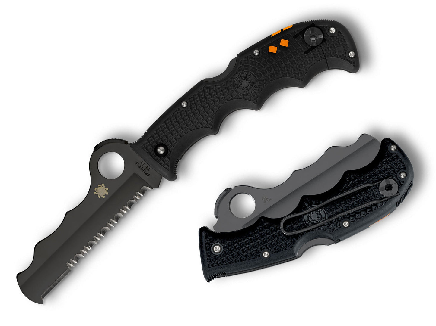 Spyderco Assist 3.7" VG-10 Black TiCN FRN Rescue Folding Knife C79PSBBK