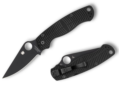 Spyderco ParaMilitary 2 Salt Black DLC CPM Magnacut G-10 Folding Knife C81GMCBKP2