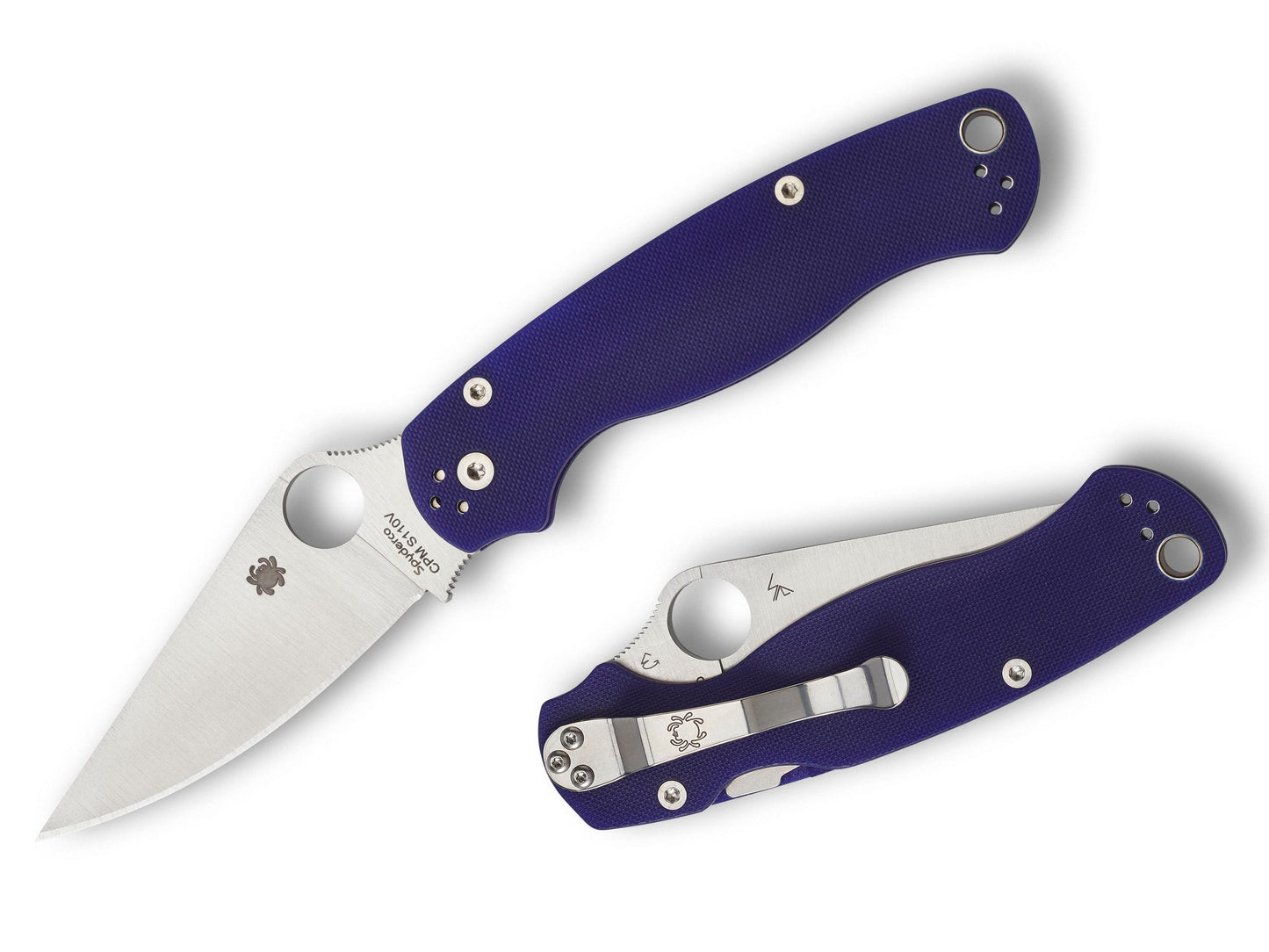 Spyderco ParaMilitary 2 Dark Blue 3.42" CPM S110V G-10 Folding Knife C81GPDBL2