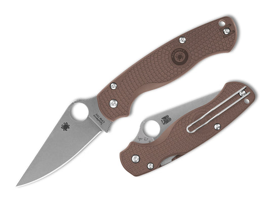 Spyderco ParaMilitary 2 Lightweight Sprint Run 3.47" CPM 15V Brown FRN Folding Knife C81PBN15V2