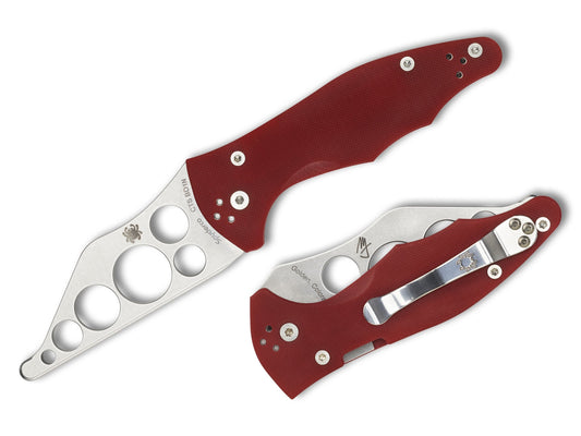 Spyderco Yojimbo 2 Red G-10 Folding TRAINER Knife C85TR2