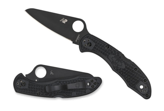 Spyderco Salt 2 Black FRN 3" H-2 Rustproof Folding Knife C88PBBK2