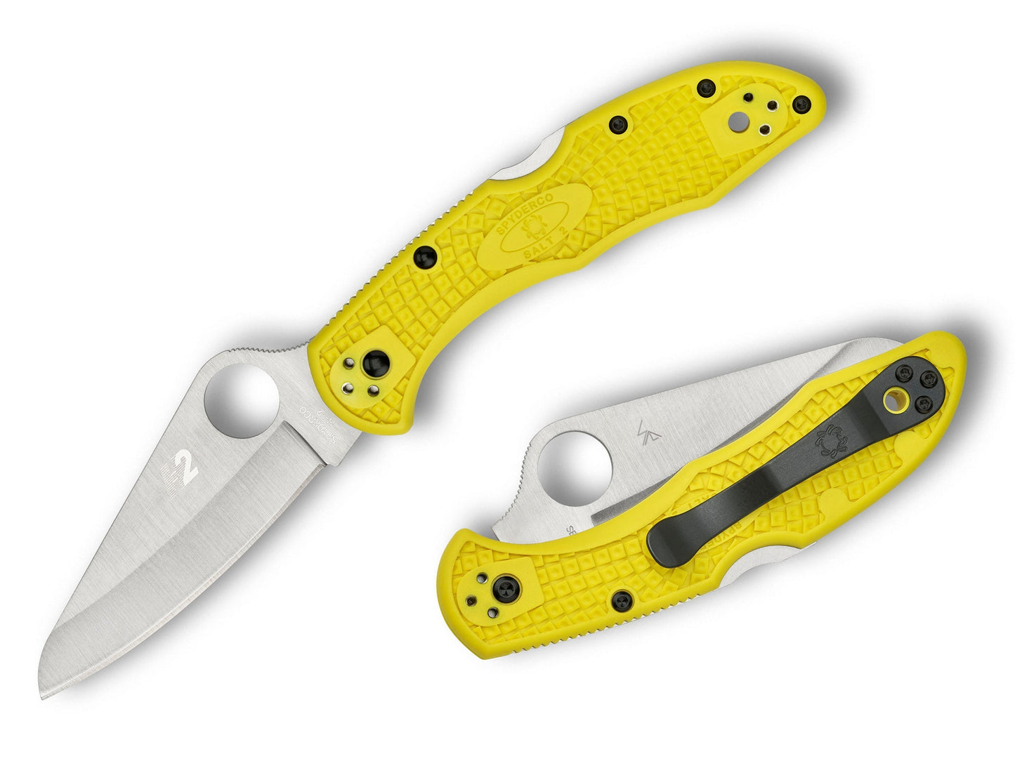 Spyderco Salt 2 Yellow FRN 3" H-2 Rustproof Folding Knife C88PYL2