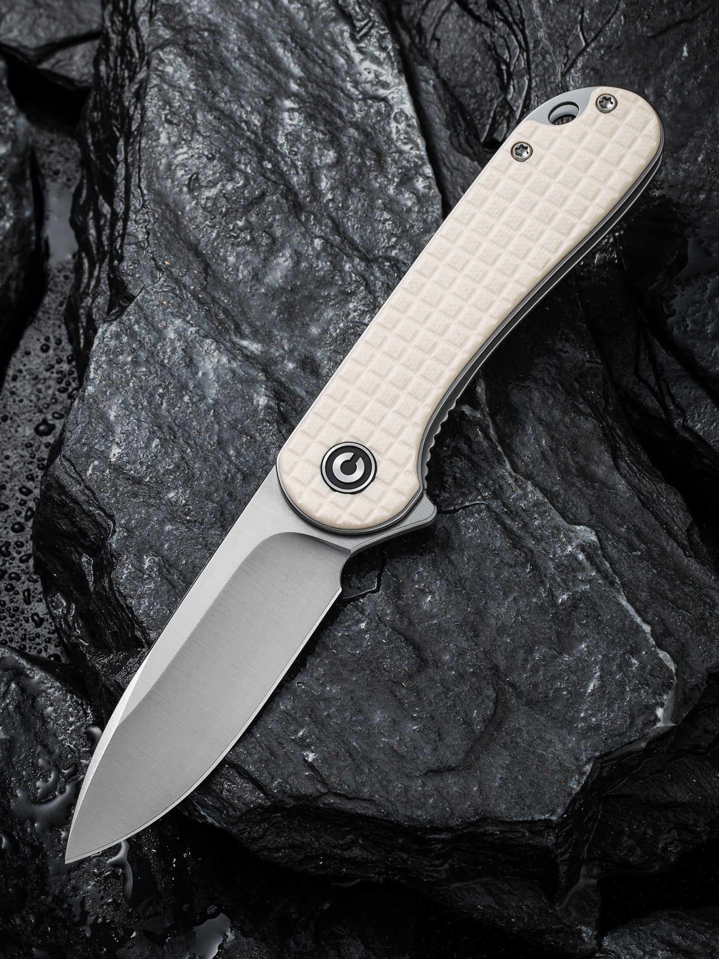 Civivi Elementum 2.96" D2 Frag Patterned Ivory G10 Folding Knife C907A-3