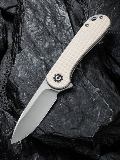 Civivi Elementum 2.96" D2 Frag Patterned Ivory G10 Folding Knife C907A-3