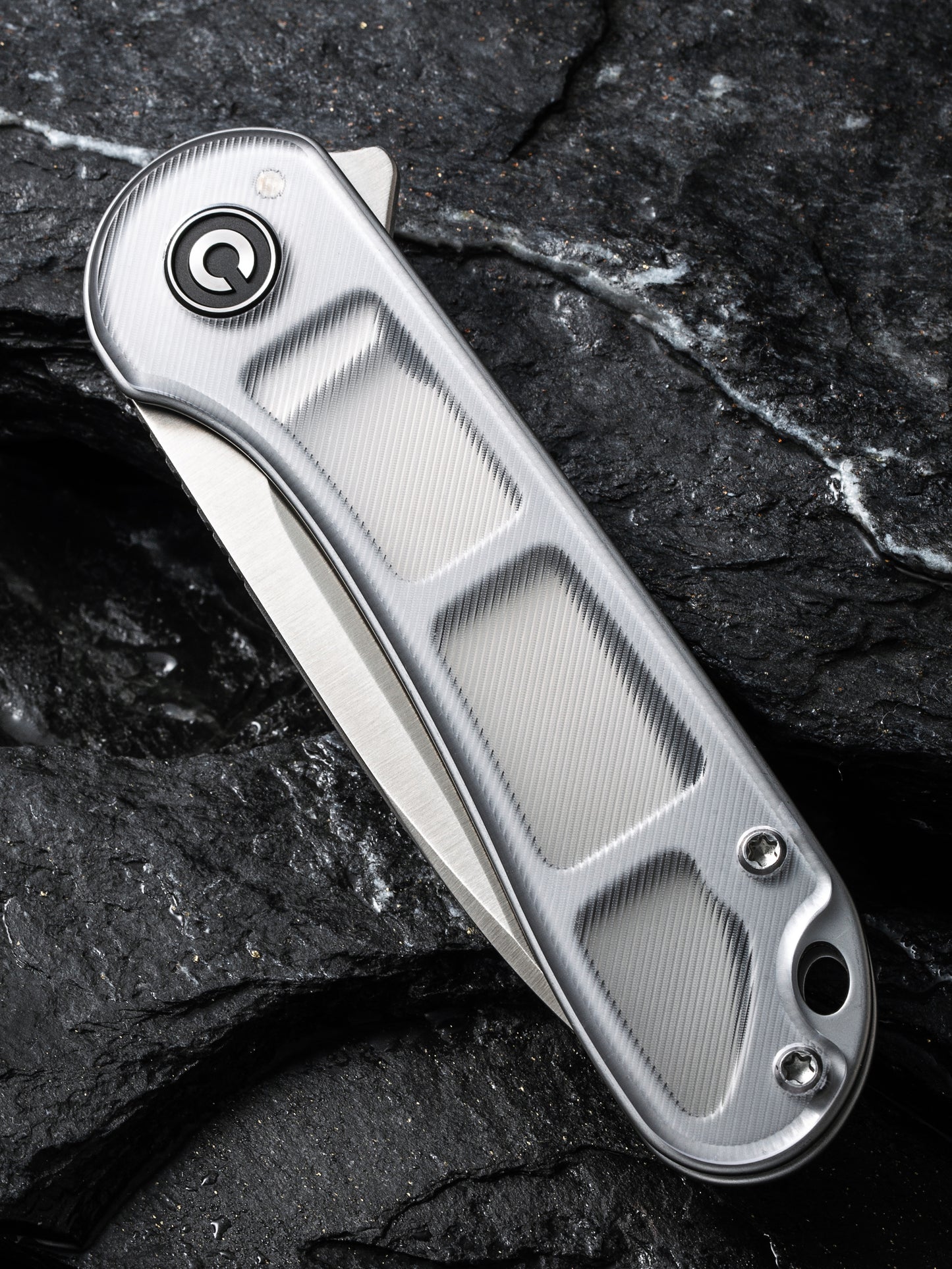 Civivi Elementum 2.96" D2 Polished Clear Lexan Folding Knife C907A-7