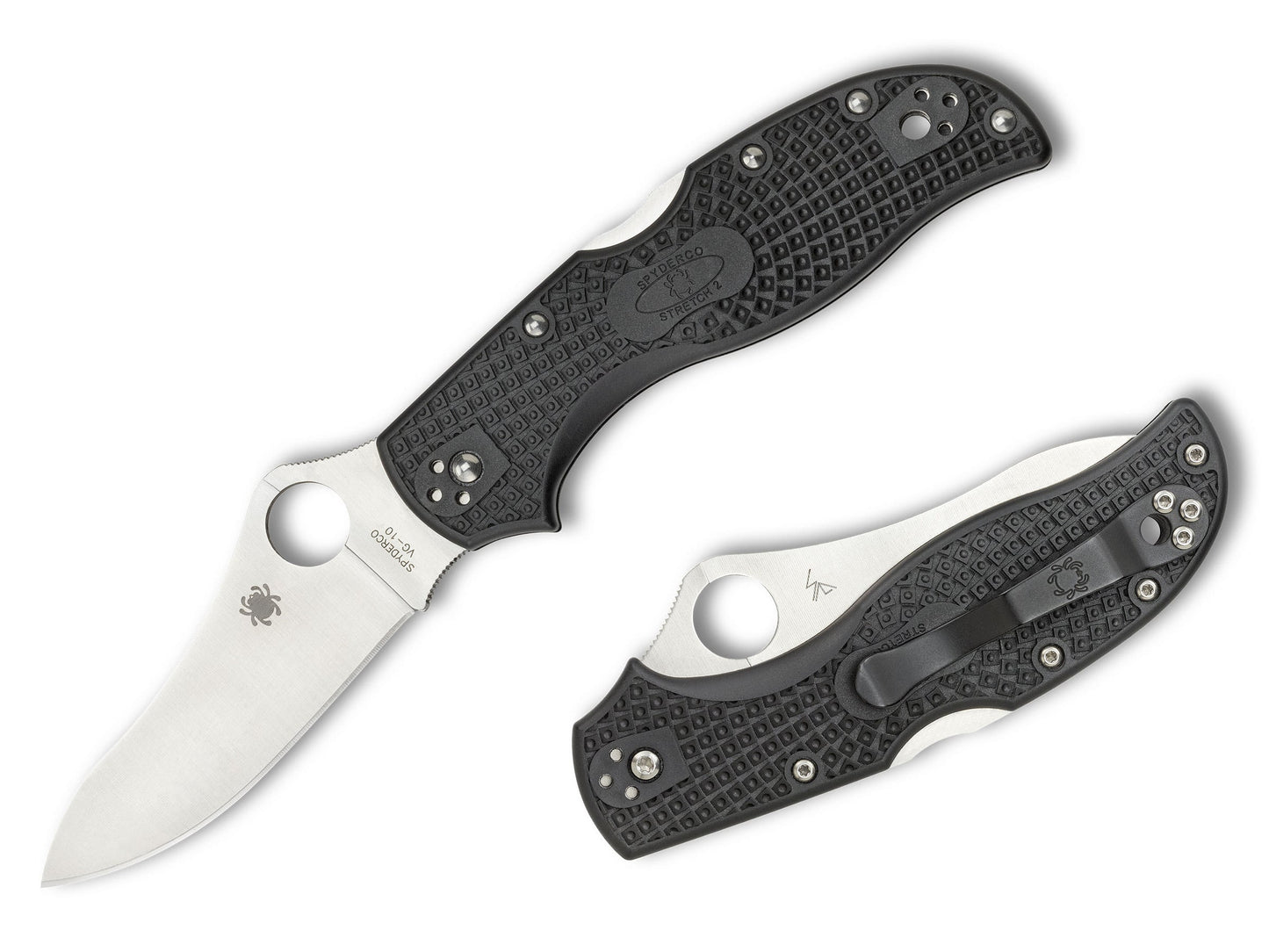 Spyderco Stretch 2 Lightweight 3.43" VG-10 FRN Folding Knife C90PBK2