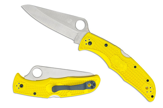 Spyderco Pacific Salt 2 Yellow 3.78” H-2 Rustproof Folding Knife C91PYL2