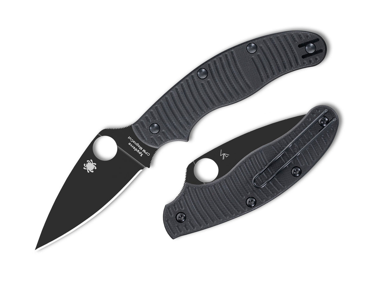 Spyderco UK Penknife Salt 2.95" CPM Magnacut Black DLC G-10 Slipjoint Folding Knife C94GMCBKP